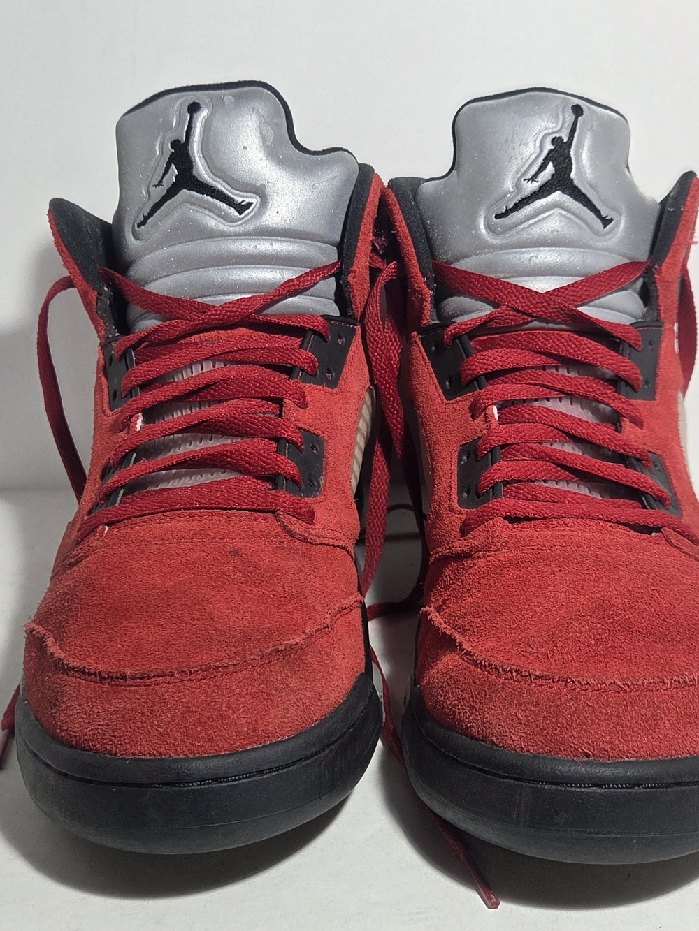 Nike Air Jordan 5 Retro "Raging Bull" (Toro Bravo) Red Suede - Men's Size 13 - Picture 8 of 12